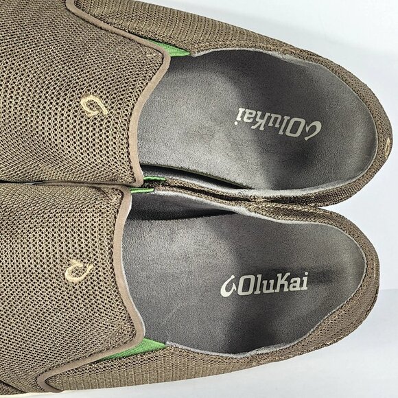 Olukai Nohea Mesh Mustang Green Men’s Slip On Shoes Size 10 M Casual Comfort - Picture 12 of 16